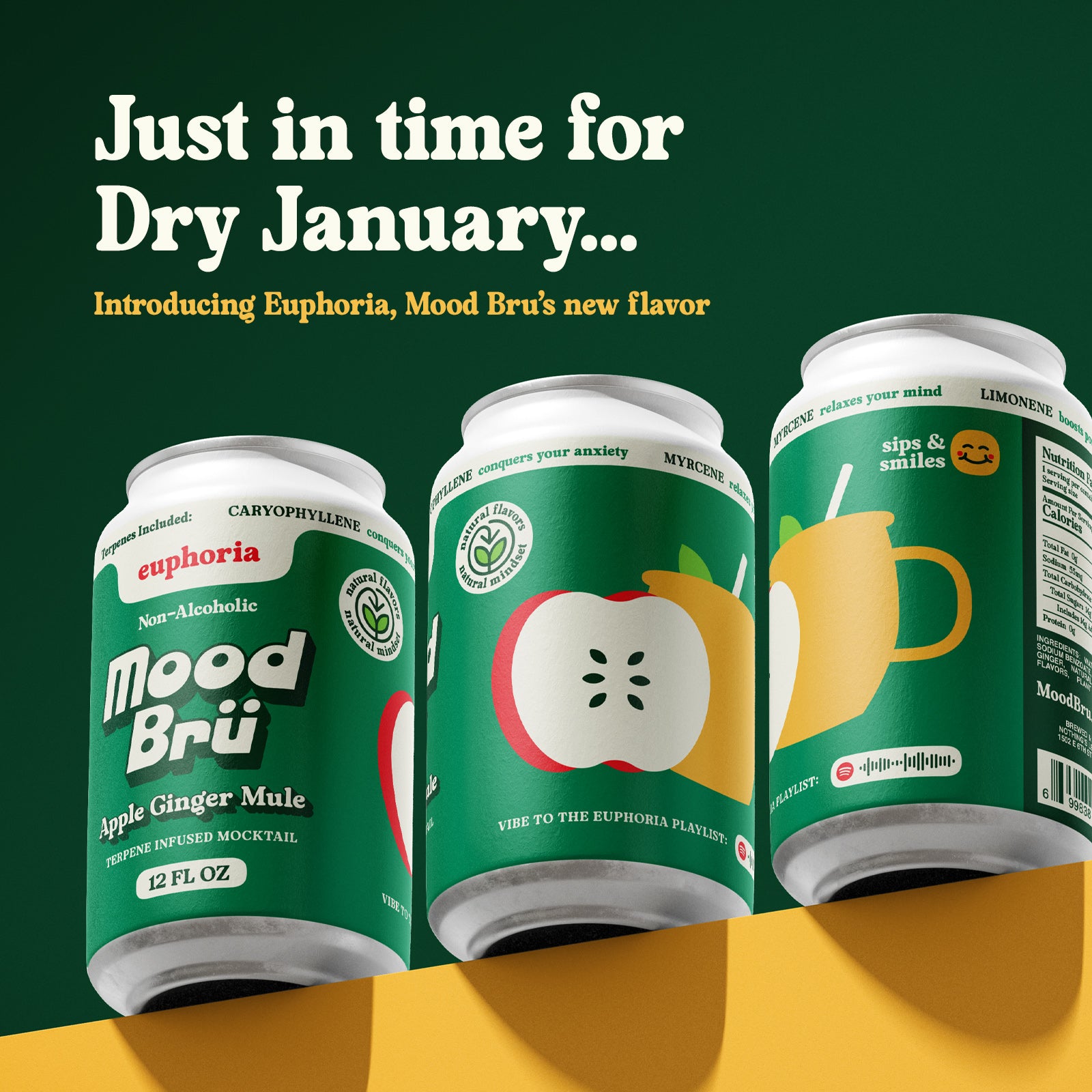 Apple Ginger Mule Non-Alcoholic Mocktail-12 Fl. Oz. Can image 2