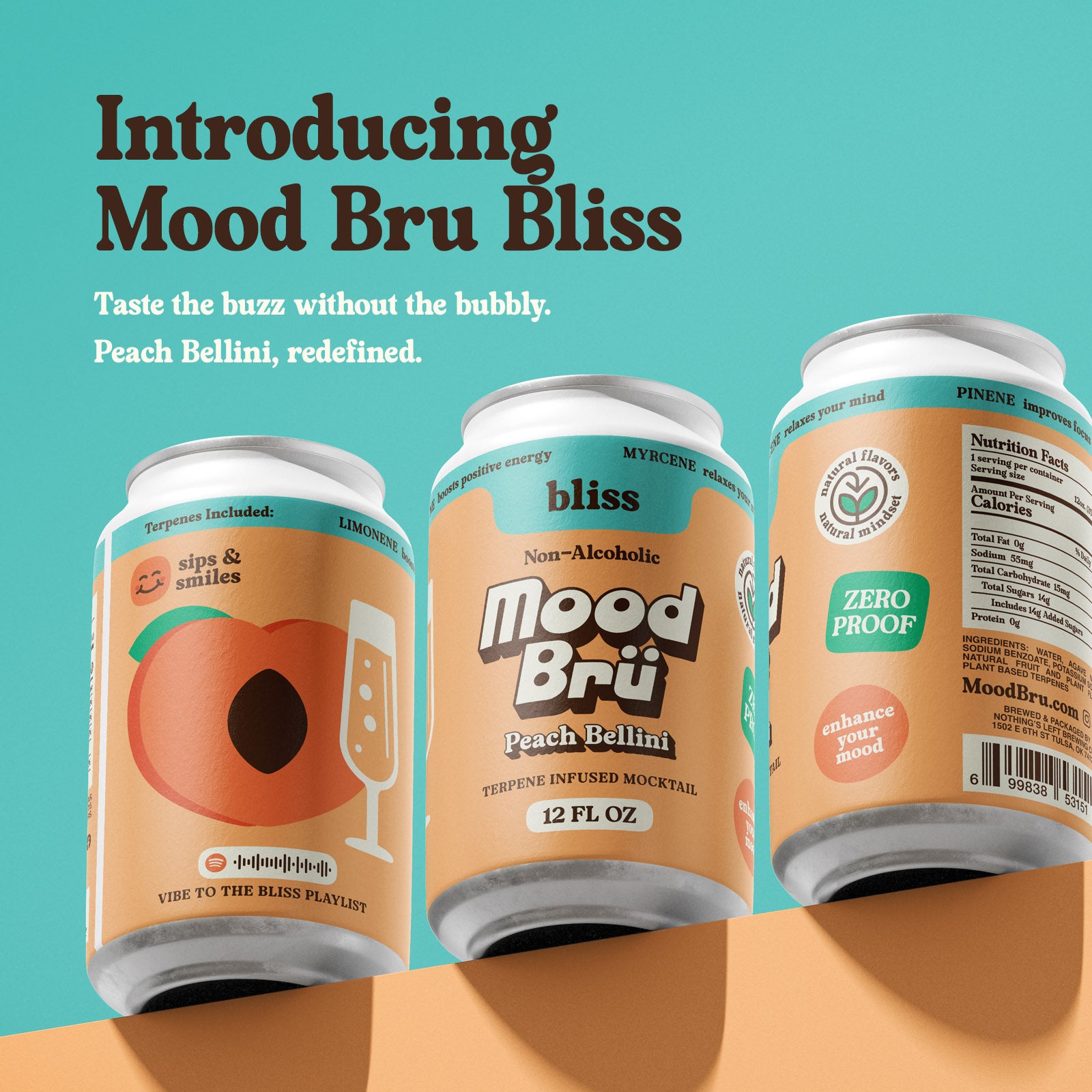 Wholesale - Peach Bellini Non-Alcoholic Mocktail-12 Fl. Oz. Can- 24 cans image 3