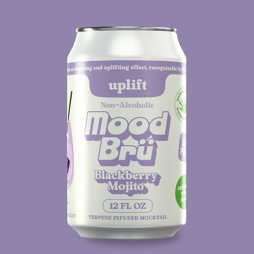 Blackberry Mojito Non-Alcoholic 12 Fl. Oz. Can – Mood Brü