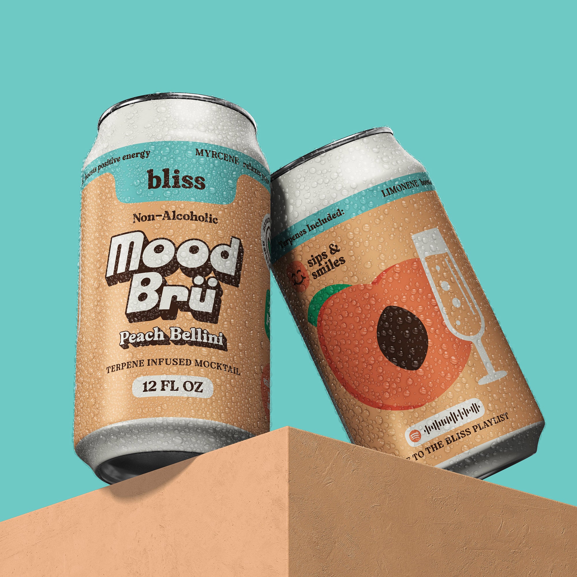 Wholesale - Peach Bellini Non-Alcoholic Mocktail-12 Fl. Oz. Can- 24 cans image 1