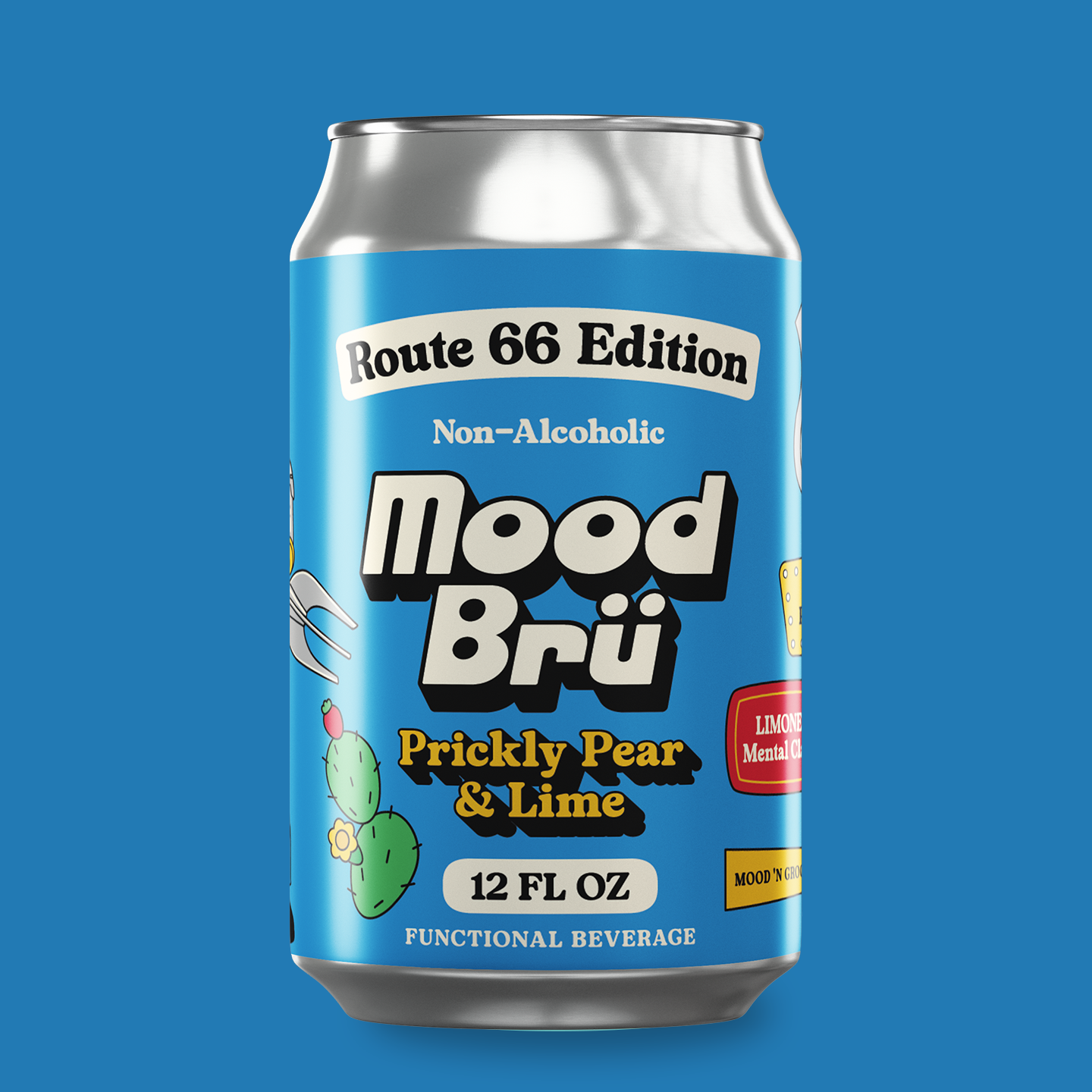 Prickly Pear & Lime Non-Alcoholic 12 Fl. Oz. Can – Mood Brü