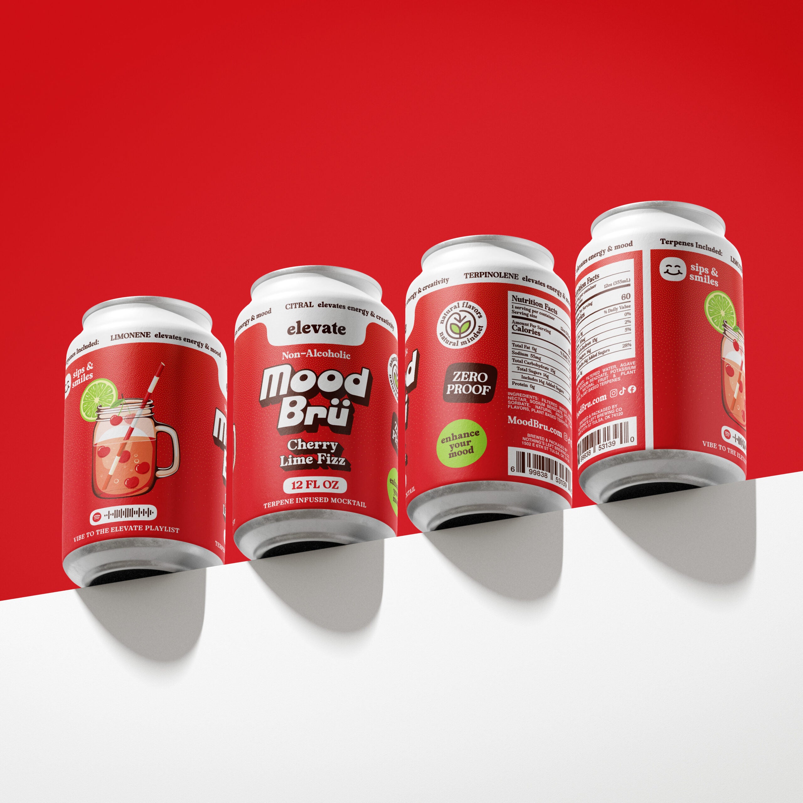 Wholesale - Cherry Lime Fizz Non-Alcoholic Mocktail-12 Fl. Oz. Can- 24 cans image 1