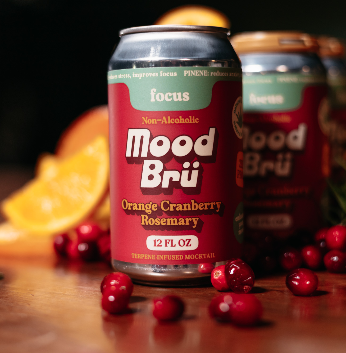 Orange Cranberry Rosemary Non-Alcoholic 12 Fl. Oz. Can