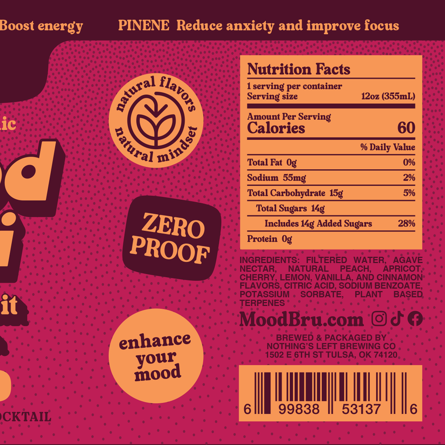 Stone Fruit Sangria Non-Alcoholic 12 Fl. Oz. Can