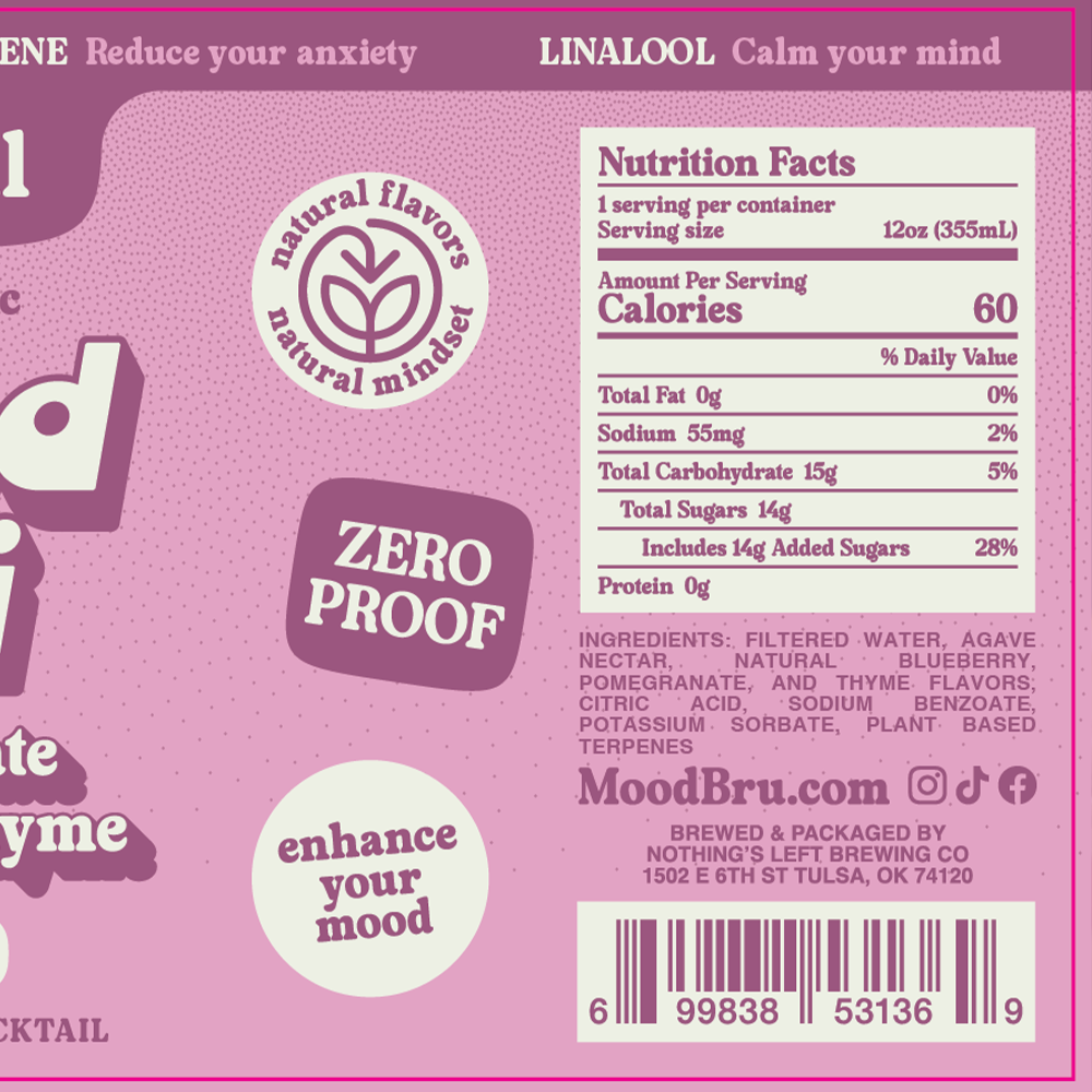 Pomegranate Blueberry Thyme Non-Alcoholic 12 Fl. Oz. Can