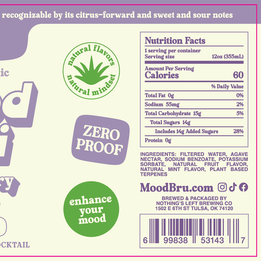 Blackberry Mojito Non-Alcoholic 12 Fl. Oz. Can